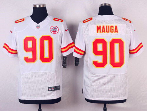Kansas City Chiefs Josh Mauga #90 White Elite Stitched Jerseys