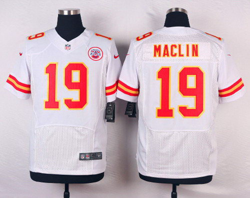 Kansas City Chiefs Jeremy Maclin #19 White Elite NFL Jersey
