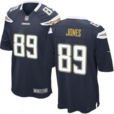 San Diego Chargers #89 James Jone Navy Blue Men's  Stitched NFL Nike Elite Jersey