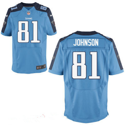 Tennessee Titans #81 Andre Johnson Light Blue Men's Stitched NFL Jersey