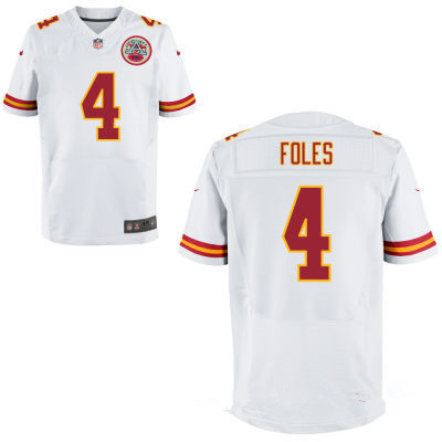 Kansas City Chiefs #4 Nick Foles White Men's Stitched Jersey