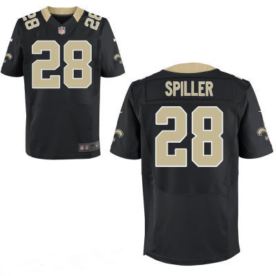 New Orleans Saints #28 C.J. Spiller Black Team Color Stitched NFL Nike Elite Men's Jersey