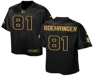 Minnesota Vikings #81 Moritz Boehringer Black Stitched NFL Elite Pro Line Gold Collection Jersey