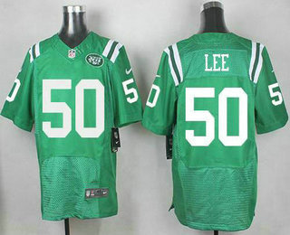 New York Jets #50 Darron Lee Nike Kelly Stitched Green Color Rush 2015 NFL Elite Jersey