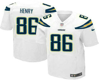 San Diego Chargers #86 Hunter Henry White Alternate NFL Nike Stitched Elite Jersey