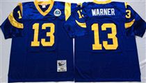 St. Louis Rams #13 Warner Light Blue Stitched Mitchell and Ness NFL Jersey