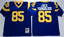 St. Louis Rams #85 Jack Youngblood Light Blue Stitched Mitchell and Ness NFL Jersey