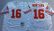 San Francisco 49ers #16 Joe Montana White Stitched Mitness and Ness NFL Jersey
