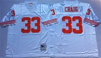 San Francisco 49ers #33 Roger Craig White Stitched Mitness and Ness NFL Jersey