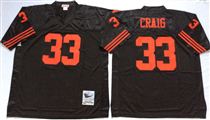 San Francisco 49ers #33 Roger Craig Black Stitched Mitness and Ness NFL Jersey