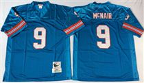 Tennessee Oliers #9 Steve McNair Stitched Blue Mitchell and Ness NFL Jersey