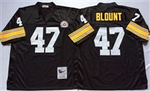 Pittsburgh Steelers #47 Mel Blount Black Stitched Mitchell and Ness NFL Jersey