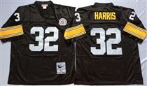 Pittsburgh Steelers #32 Franco Harris Black Stitched Mitchell and Ness NFL Jersey