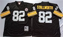 Pittsburgh Steelers #82 John Stallworth Black Stitched Mitchell and Ness NFL Jersey
