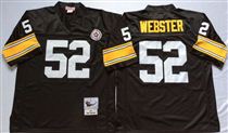Pittsburgh Steelers #52 Mike Webster Black Stitched Mitchell and Ness NFL Jersey