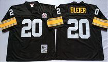 Pittsburgh Steelers #20 Rocky Bleier Black Stitched Mitchell and Ness NFL Jersey