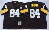 Pittsburgh Steelers #84 Antonio Brown Black Stitched Mitchell and Ness NFL Jersey