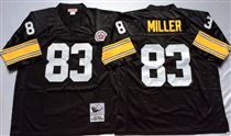 Pittsburgh Steelers #83 Louis Lipps Black Stitched Mitchell and Ness NFL Jersey