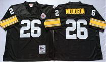 Pittsburgh Steelers Pittsburgh Steelers #26 Rod Woodson Black Stitched Mitchell and Ness NFL Jersey