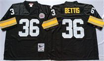 Pittsburgh Steelers #36 Jerome Bettis Black Stitched Mitchell and Ness NFL Jersey