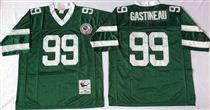 New York Jets #99 Mark Gastineau Green Stitched Mitchell and Ness NFL Jersey