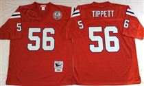 New England Patriots #56 Andre Tippett Red Stitched Mitchell and Ness NFL Jersey