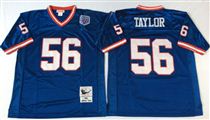 New York Giants #56 Lawrence Taylor Blue Stitched Mitchell and Ness NFL Jersey