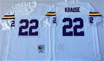 Minnesota Vikings #22 Paul Krause White Stitched Mitchell and Ness NFL Jersey