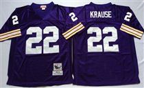 Minnesota Vikings #22 Paul Krause Bluee Stitched Mitchell and Ness NFL Jersey