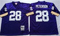 Minnesota Vikings #28 Adrian Peterson Blue Stitched Mitchell and Ness NFL Jersey
