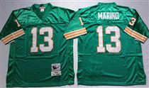Miami Dolphins #13 Dan Marino Green Stitched Mitchell and Ness NFL Jersey
