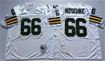 Green Bay Packers #66 Ray Nitschke White Stitched Mitchell and Ness Jersey