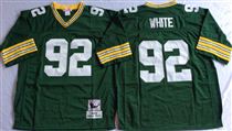 Green Bay Packers #92 Reggie White Green Stitched Mitchell and Ness Jersey