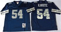 Dallas Cowboys #54 Randy White Navy Blue Stitched Mitchell and Ness NFL Jersey