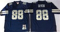 Dallas Cowboys #88 Michael Irvin Blue Stitched Mitchell and Ness NFL Jersey