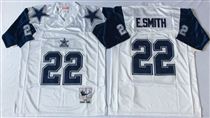 Dallas Cowboys #22 Emmitt Smith White Thanksgivings Stitched Mitchell and Ness NFL Jersey