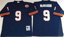Chicago Bears #9 Jim McMahon Blue Stitch Mitchell and Ness NFL Jersey