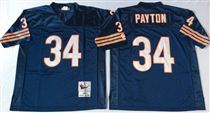 Chicago Bears #34 Walter Payton Blue Stitch Mitchell and Ness NFL Jersey