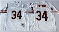 Chicago Bears #34 Walter Payton White Stitch Mitchell and Ness NFL Jersey