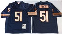 Chicago Bears #51 Dick Butkus Blue Stitch Mitchell and Ness NFL Jersey