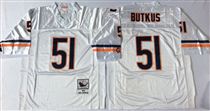 Chicago Bears #51 Dick Butkus White Stitch Mitchell and Ness NFL Jersey
