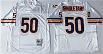 Chicago Bears #50 Mike Singletary White Stitch Mitchell and Ness NFL Jersey