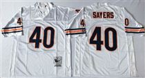 Chicago Bears #40 Gale Sayers White Stitch Mitchell and Ness NFL Jersey