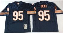 Chicago Bears #95 Richard Dent Blue Stitch Mitchell and Ness NFL Jersey