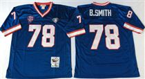Buffalo Bills #78 Bruce Smith Blue Stitched Mitchell and Ness Jersey
