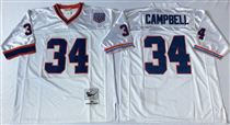 Buffalo Bills #34 Thurman Thomas White Stitched Mitchell and Ness Jersey