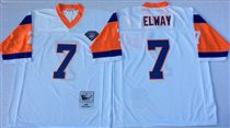 Denver Broncos #7 John Elway White 75TH Stitched Mitchell and Ness NFL Jersey