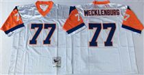 Denver Broncos #77 Karl Mecklenburg White 75TH Stitched Mitchell and Ness NFL Jersey