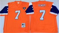 Denver Broncos #7 John Elway Orange 75TH Stitched Mitchell and Ness NFL Jersey