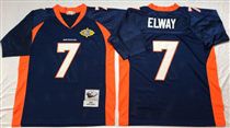 Denver Broncos #7 John Elway Blue Super Bowl Stitched Mitchell and Ness Jersey